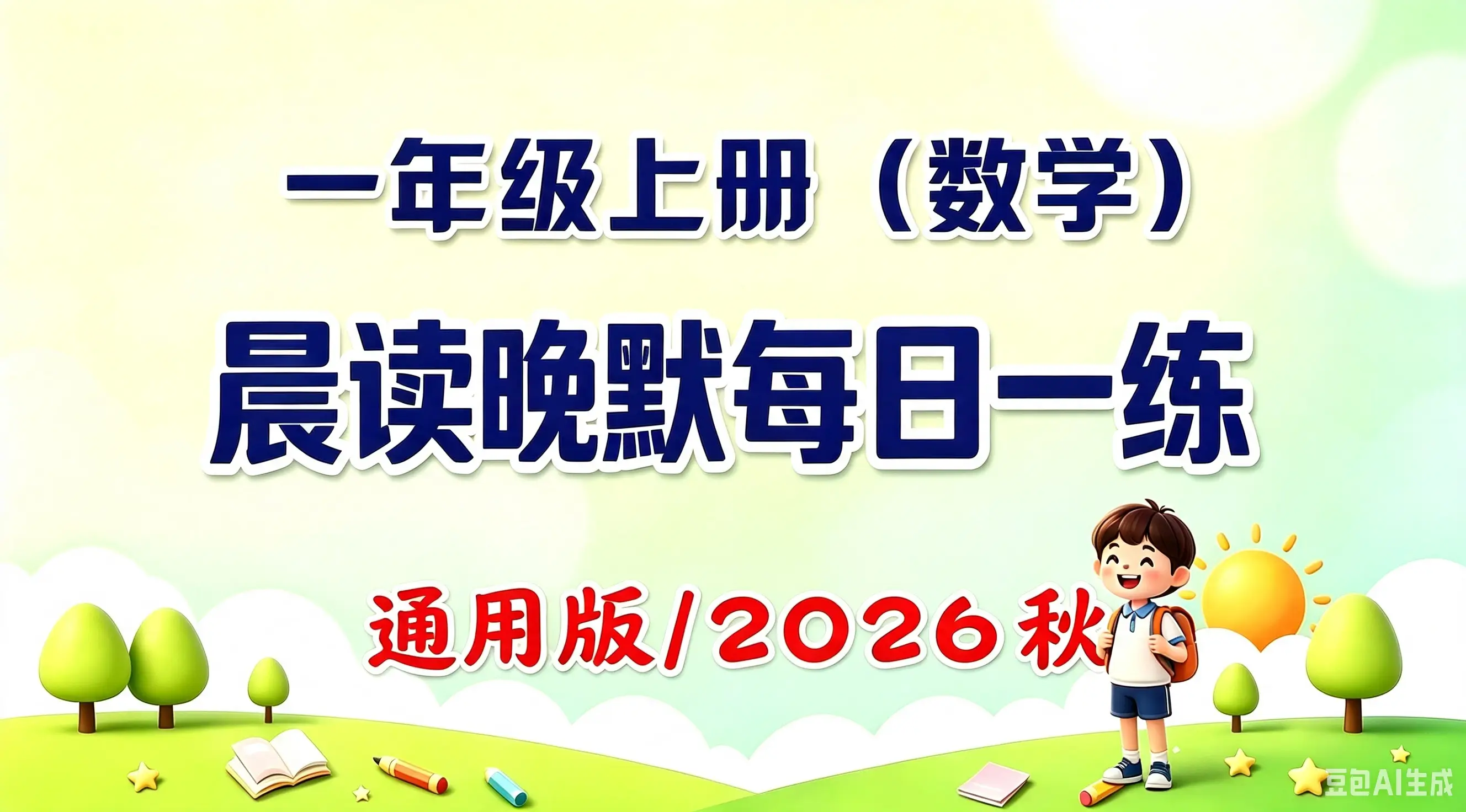 一年级上册（数学）晨读晚默每日一练