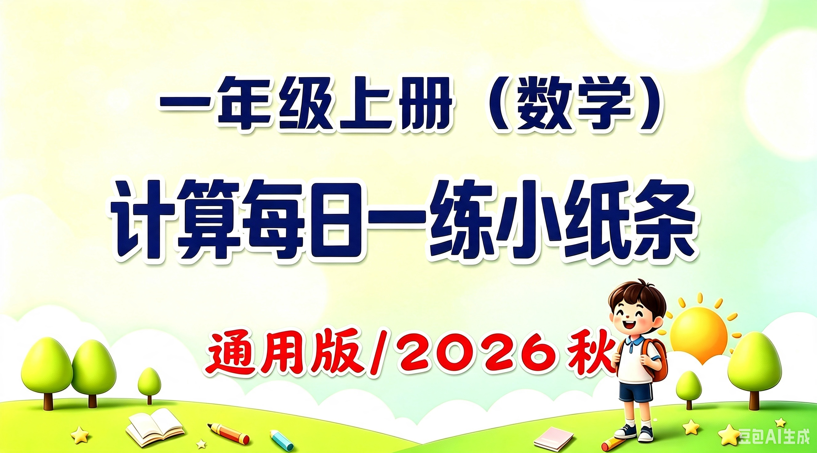 一年级上册（数学）计算每日一练小纸条
