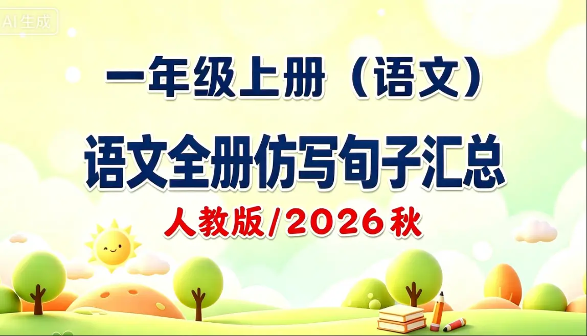 一年级上册（语文）全册仿写句子汇总