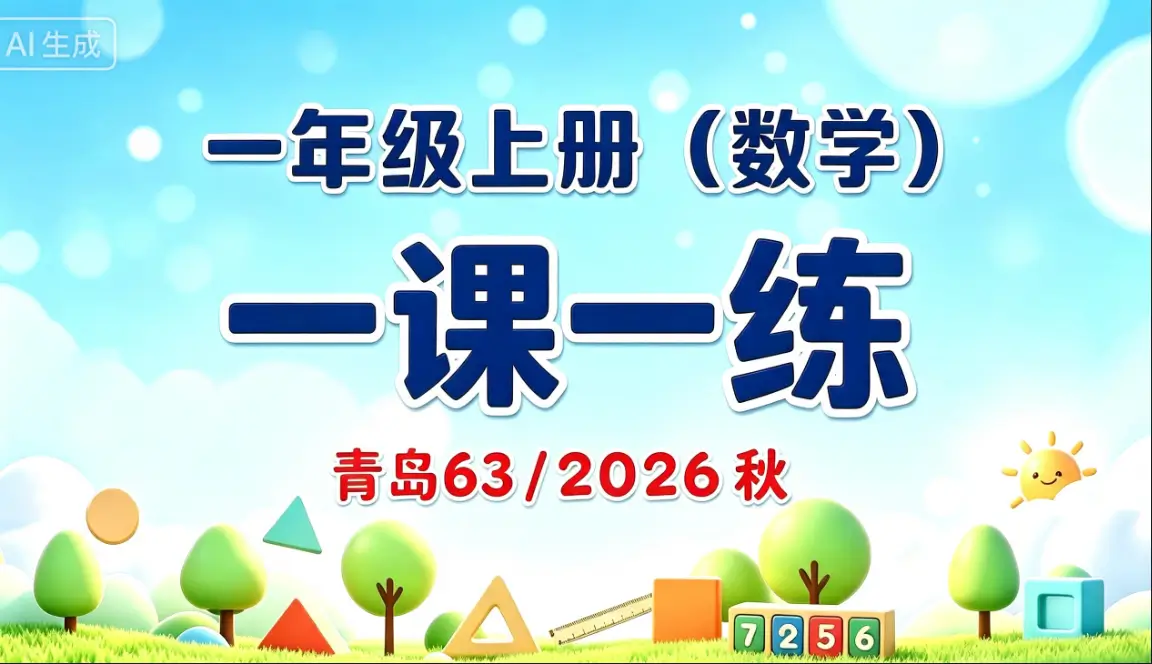 一年级上册（数学）一课一练《青岛63》 2026 秋