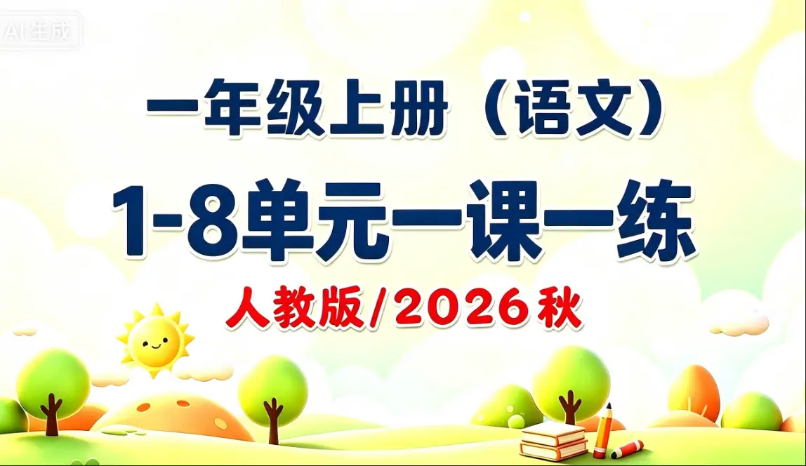 一年级上册（语文）1-8 单元一课一练