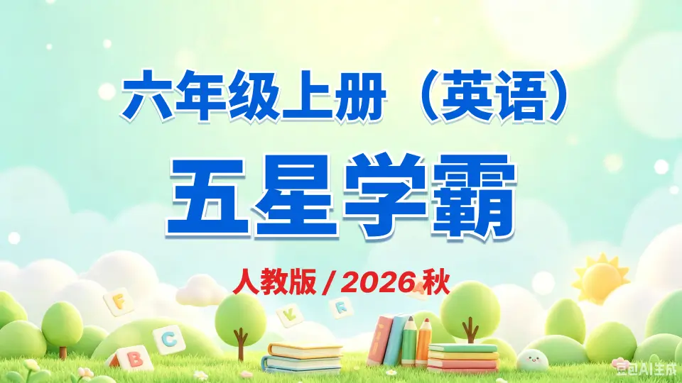 六年级上册《英语》五星学霸《人教版》2026 秋