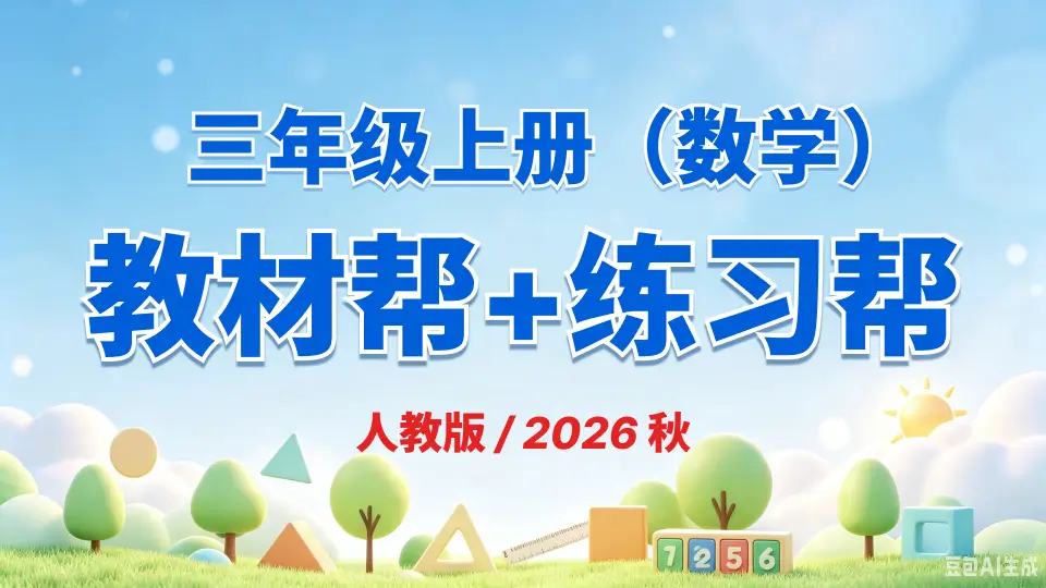 三年级上册《数学》教材帮+练习帮《人教版》2026 秋