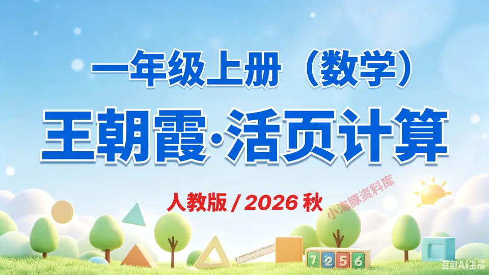 一年级上册《数学》王朝霞活页计算《人教版》2026 秋【电子版 pdf 免费下载】